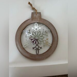 Rustic Brown and Silver Ornament - Large